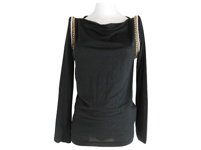 Sacai Luck Oberteile Schwarz