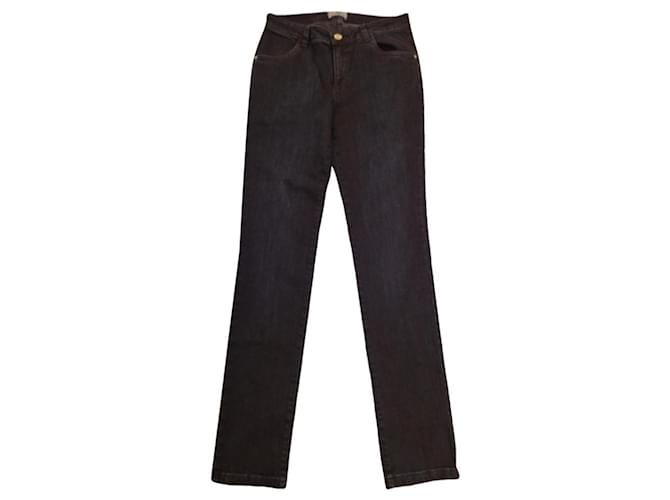Versace Pants Navy blue Cotton  ref.1143392