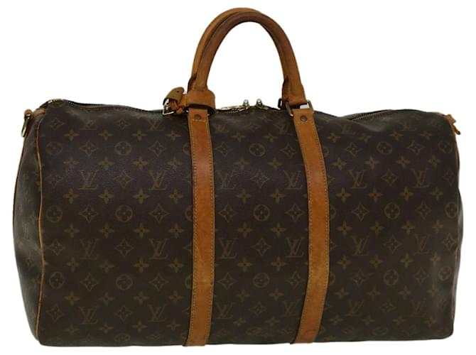Louis Vuitton Monogram Keepall Bandouliere 50 Boston Bag M41416 LV Auth 59047 Cloth  ref.1143458