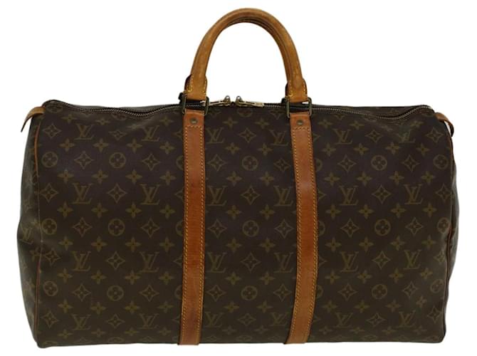 Louis Vuitton Monogram Keepall 50 Boston Bag M41426 LV Auth 59197 Cloth  ref.1143459