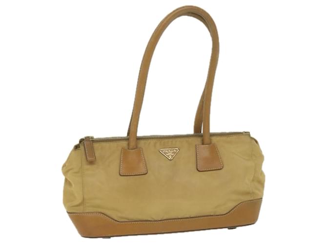 PRADA Sac Bandoulière Nylon Beige Auth bs10033  ref.1143460