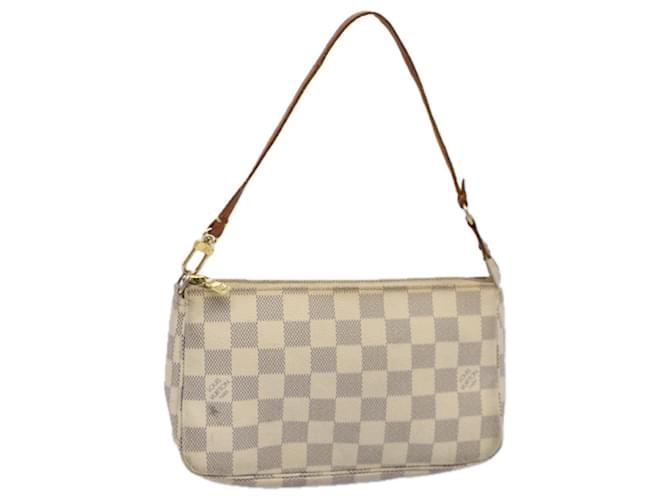 LOUIS VUITTON Damier Azur Pochette Accessoires Pouch N51986 LV Auth 59109  ref.1143465