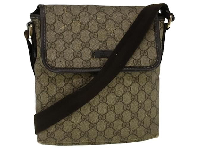 GUCCI GG Canvas Shoulder Bag Coated Canvas Beige Auth 59239 Cloth  ref.1143513