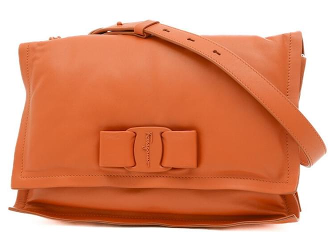 Salvatore Ferragamo Orange Leather  ref.1145268