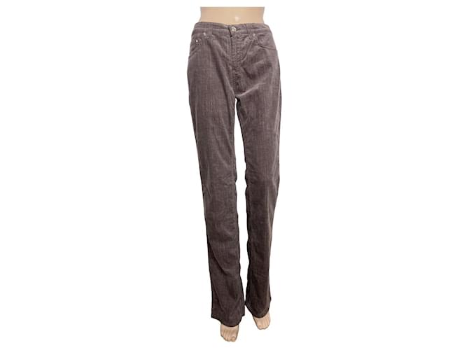 Trussardi Jeans Pants, leggings Brown Cotton  ref.1145302