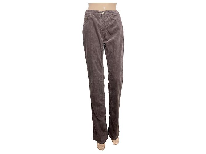 Trussardi Jeans Samthose braun Baumwolle