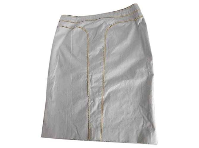 Versace Skirts White Cotton  ref.1145344