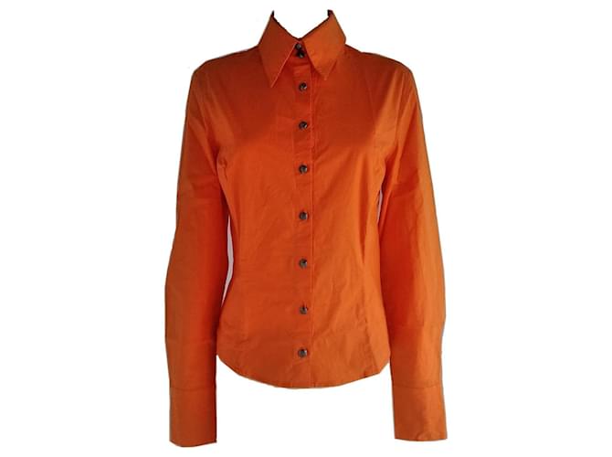 Versace Tops Naranja Algodón  ref.1145413