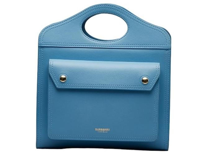 BURBERRY Blue Leather  ref.1145443