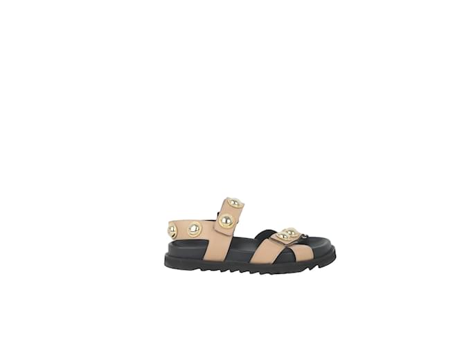 Claudie Pierlot Sapatos de sandália de couro Bege  ref.1145460