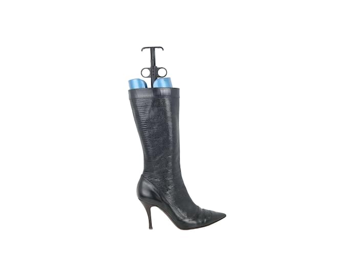 Louis Vuitton Leather boots Black  ref.1145461