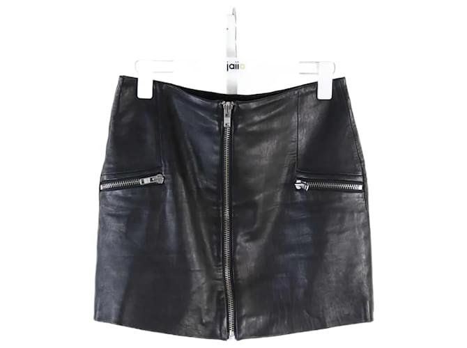 Bash Leather skirt Black  ref.1145487