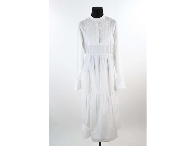Longchamp Robe en coton Blanc  ref.1145544