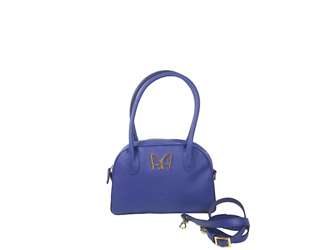 Autre Marque Leather Handbag Blue  ref.1145635