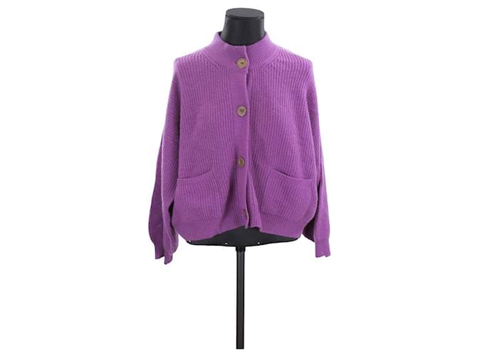 Autre Marque Cardigan en laine Púrpura Lana  ref.1145687
