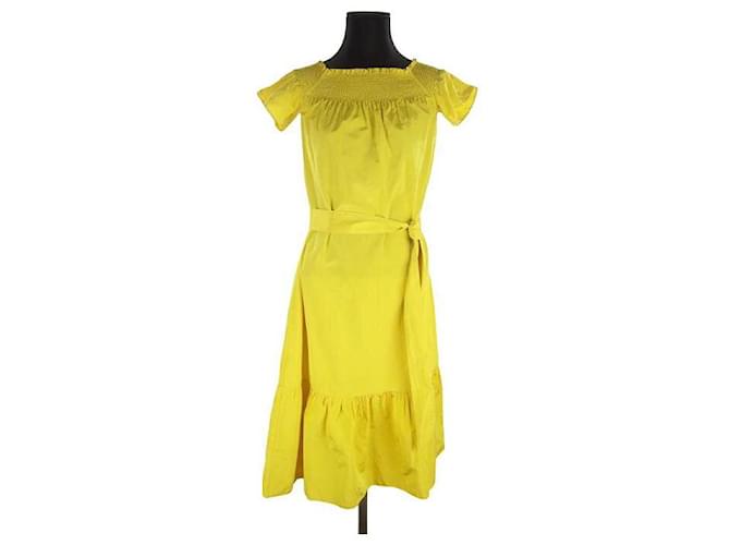 Tory Burch Yellow dress Viscose  ref.1145720
