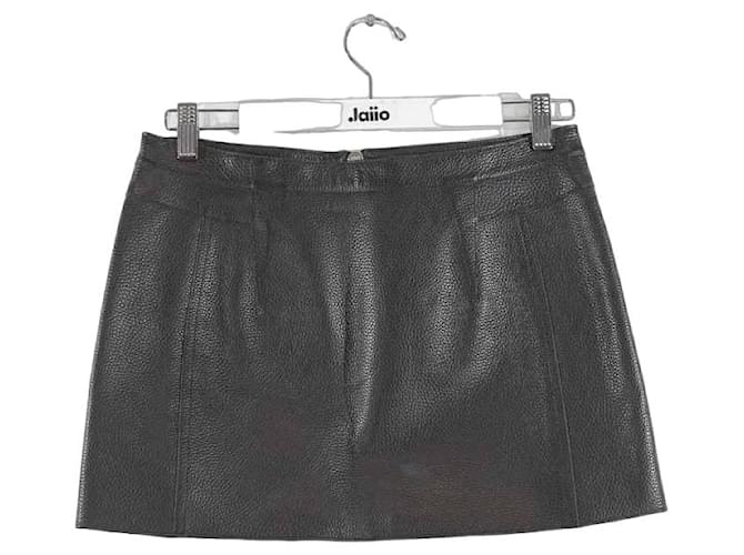 Alexander Wang Leather Mini Skirt Black  ref.1145730