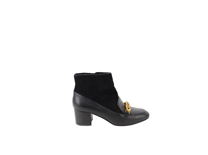 Tory Burch Leather boots Black  ref.1145748
