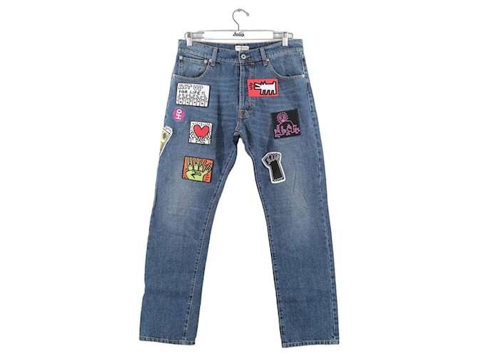 Autre Marque Jeans retos de algodão Azul  ref.1145769