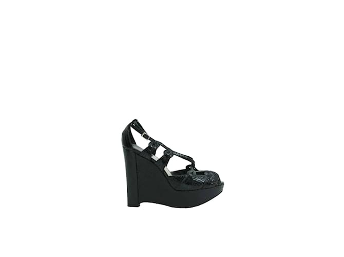 Dior Zapatos sandalias de cuero. Negro  ref.1145807