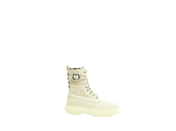 Tod's Leather snow boots Beige  ref.1145813