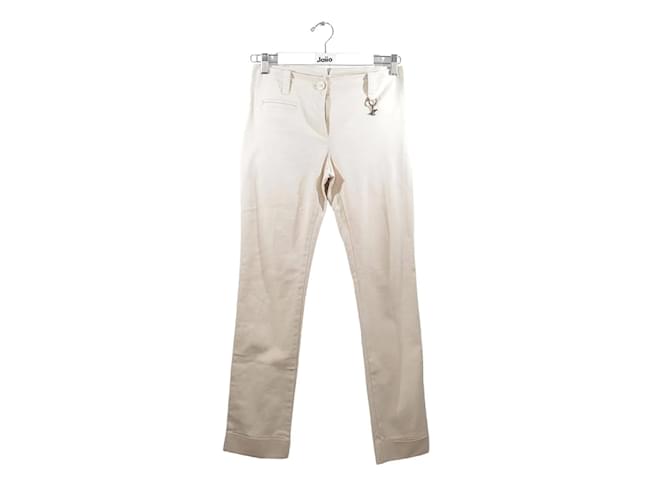 Louis Vuitton Pantalon droit en coton Écru  ref.1145855