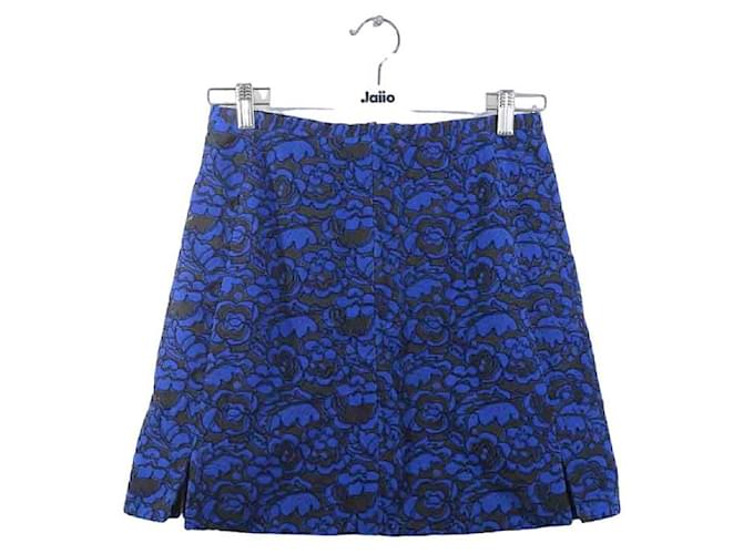 Louis Vuitton Blue mini skirt Synthetic  ref.1145859