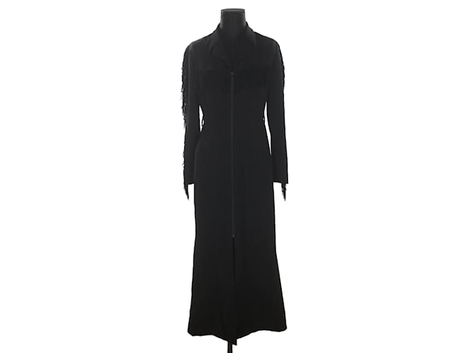 Thierry Mugler Wool dress Black  ref.1145874