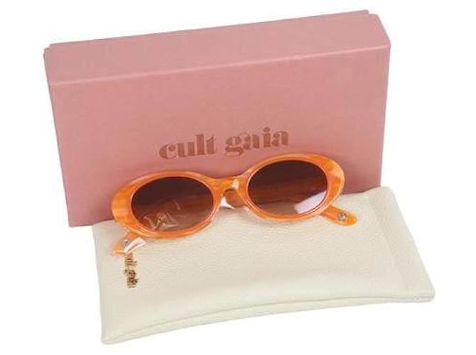 Cult Gaia Lunettes de soleil orange Plastique  ref.1145916