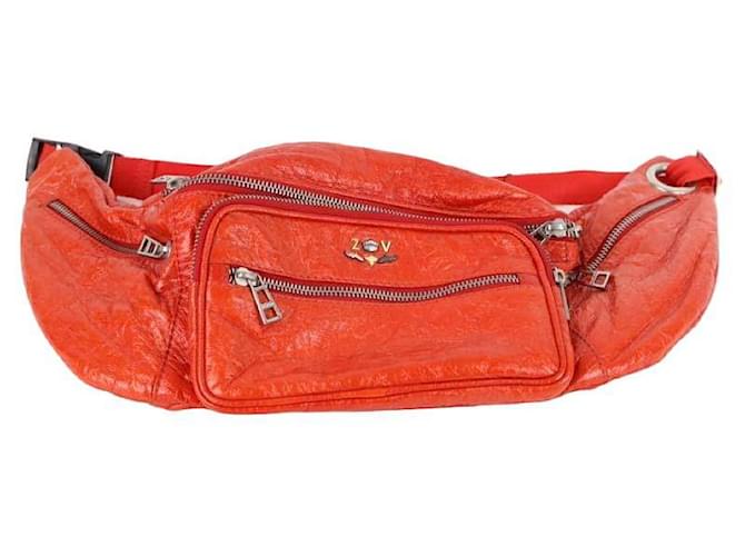 Zadig Voltaire Sac banane en cuir Orange ref.1145934 Joli Closet