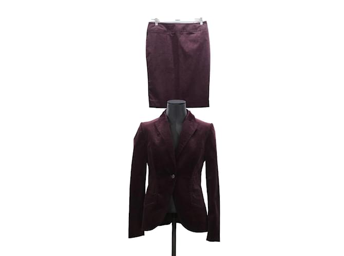 Gucci Anzugjacke aus Samt Bordeaux  ref.1145955