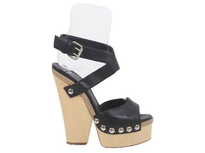 Giuseppe Zanotti Leather sandals Black  ref.1146014