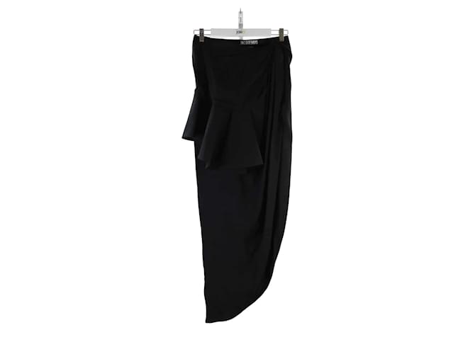 Jacquemus La Bomba long skirt black Viscose  ref.1146110
