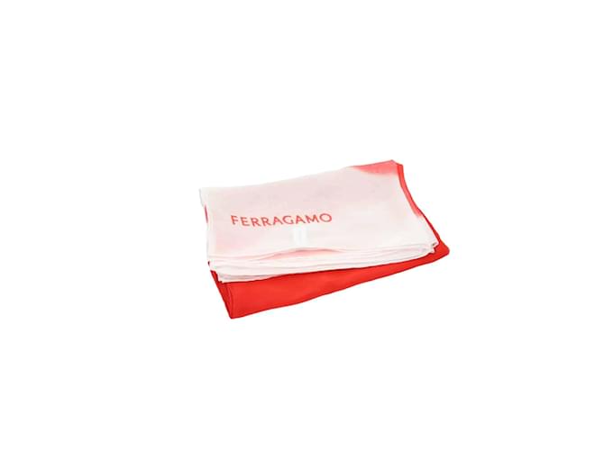 Salvatore Ferragamo Lenço de seda em sua caixa - coleção AW22-23 feito de seda Vermelho  ref.1146111