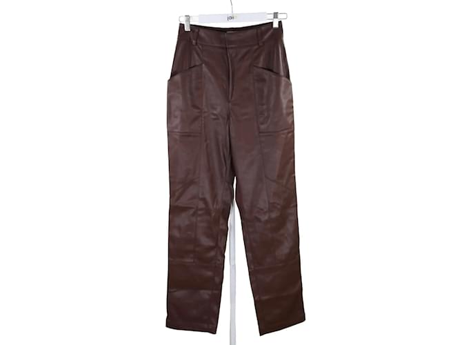 Autre Marque Leather pants Brown  ref.1146120