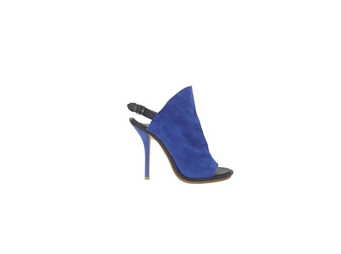 Balenciaga Suede heels Blue Deerskin  ref.1146145