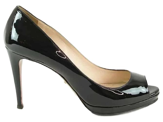Prada Heel in their patent leather pouches Black  ref.1146178