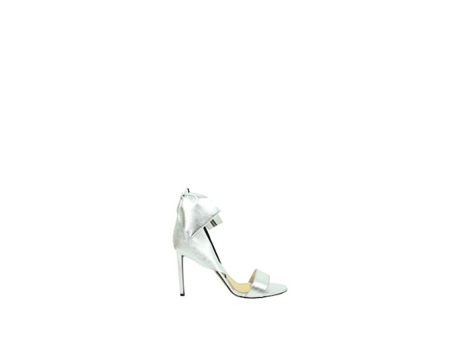 Alexandre Vauthier Leather Heels Silvery  ref.1146227