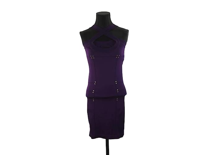 Versace Vestido de seda Púrpura  ref.1146327
