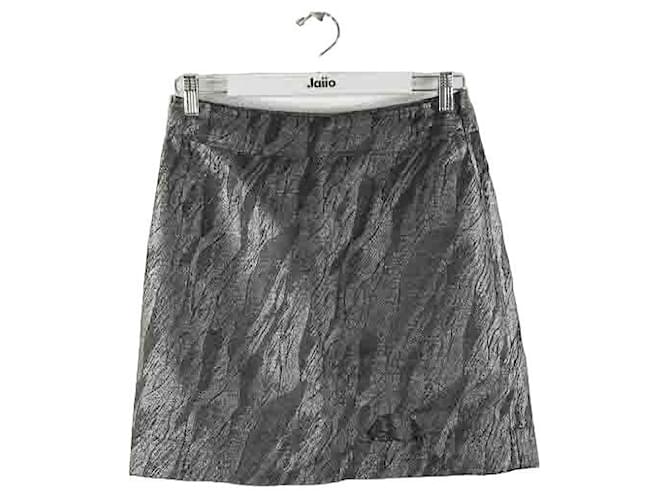 Ganni Charcoal skirt Dark grey Polyester  ref.1146339