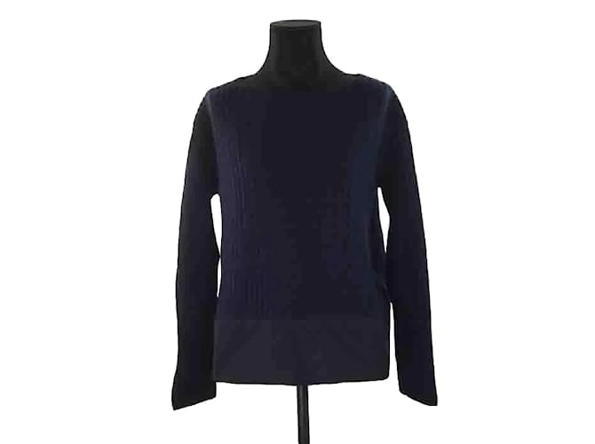 Moncler Wool knitting Navy blue  ref.1146340