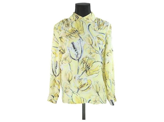 Miu Miu Silk wrap blouse Yellow  ref.1146354
