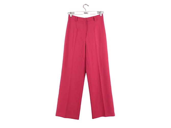 Autre Marque Pantalon large rouge Polyester  ref.1146386
