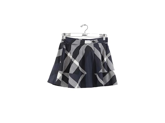 Burberry Mini falda de algodón Azul  ref.1146407