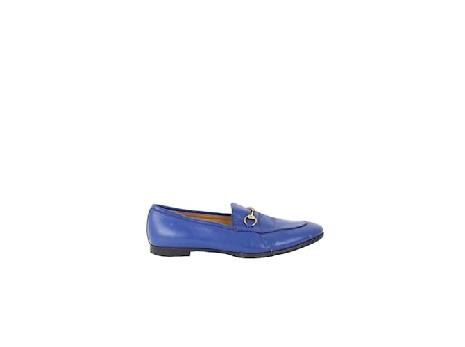 Gucci Leather loafers Blue  ref.1146463