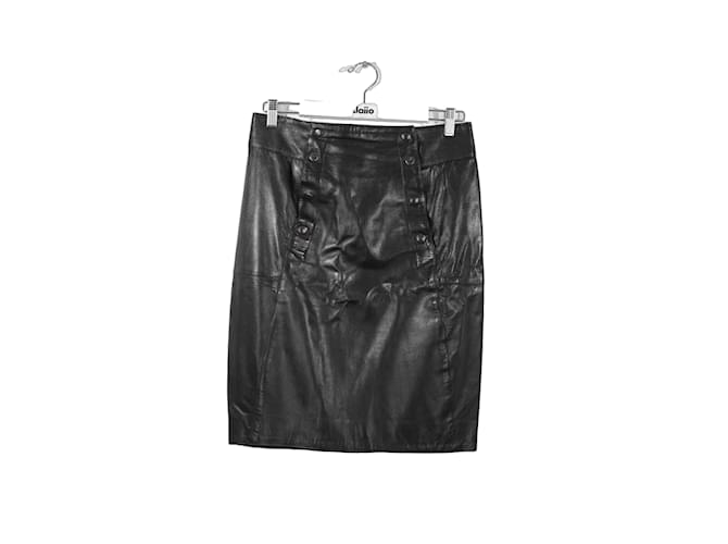 Claude Montana Leather skirt Black  ref.1146499