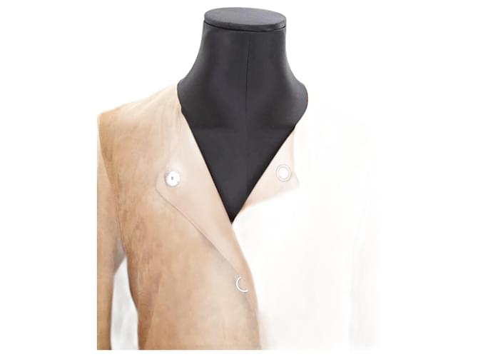 Yves Salomon casaco de couro Marrom  ref.1146518