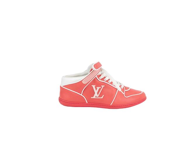 Louis Vuitton Scarpe da ginnastica in pelle Rosso  ref.1146568
