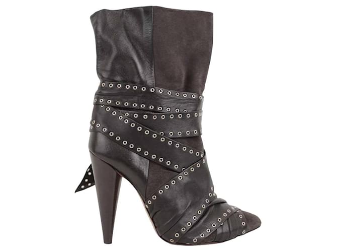 Isabel Marant Leather boots Black  ref.1146598