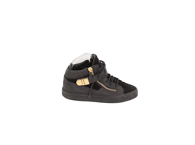 Giuseppe Zanotti Baskets en cuir Noir  ref.1146600